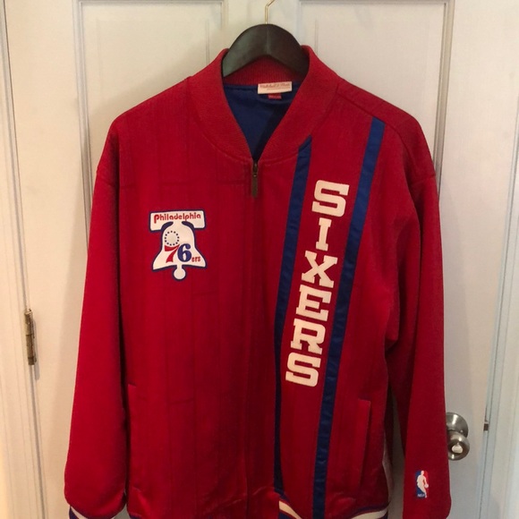 mitchell and ness sixers jacket